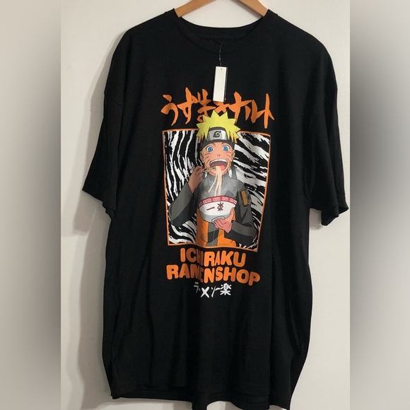 Men’s Shirt 100% cotton Ichiraku  Ramen Shop graphics black. 3XL. - Picture 1 of 4